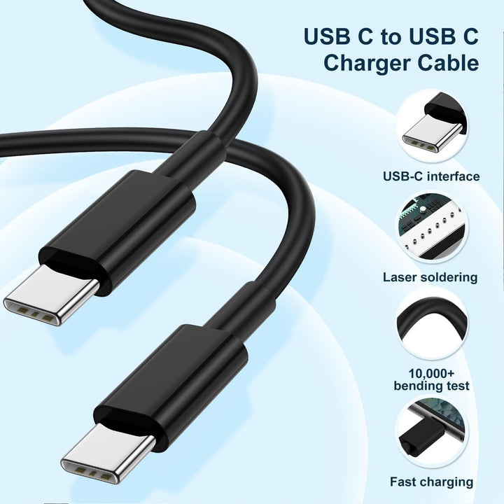 45W Ladegerät USB C Schnellladekabel, Netzteil Adapter mit 2M Typ C Kabel, Super Fast Charger Ladeka