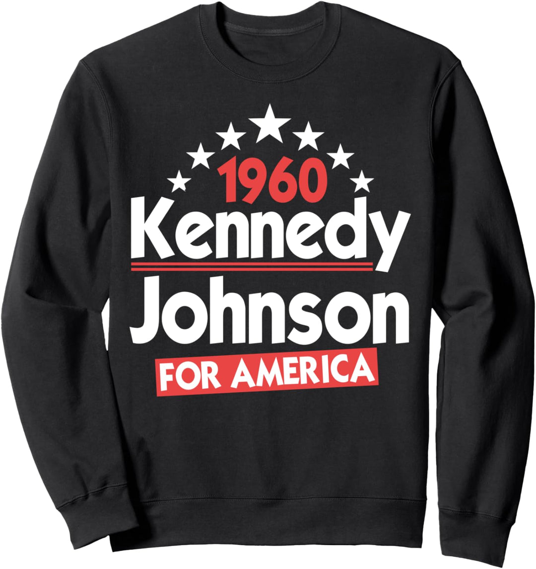 John F. Kennedy Lyndon Johnson Vintage Präsidentschaftswahl Sweatshirt
