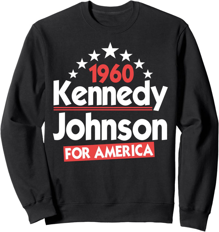 John F. Kennedy Lyndon Johnson Vintage Präsidentschaftswahl Sweatshirt