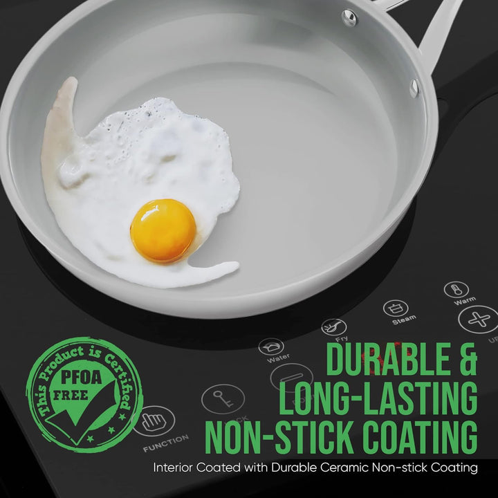 Nutrichef Ausgehöhlte Guss-Griffe – funktioniert mit Modell NCSSX45 20,3 cm kleine Bratpfanne, PFOA/