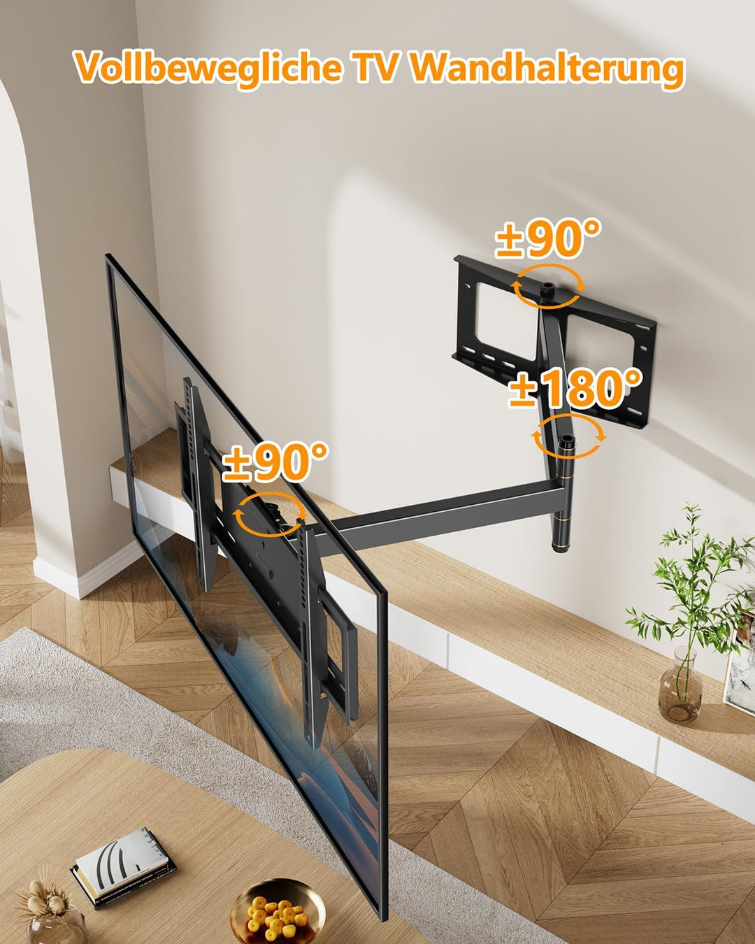 FORGING Mount TV Wandhalterung mit 1090 mm Extra Langem Gelenkarm für 32-80 Zoll LCD/LED/OLED Flachb