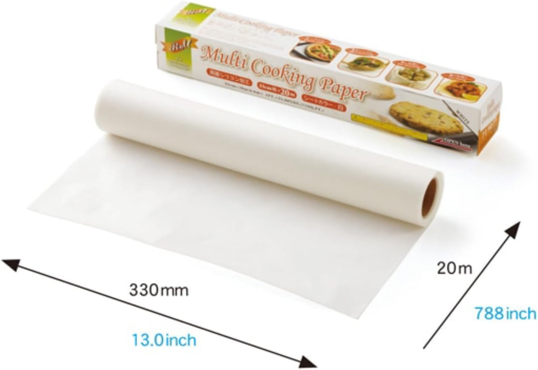 Backpapier-Rolle 33 cm × 20 m (Weiss) – fettabweisendes Backpapier, PFAS-frei, ideal für Events, Fei