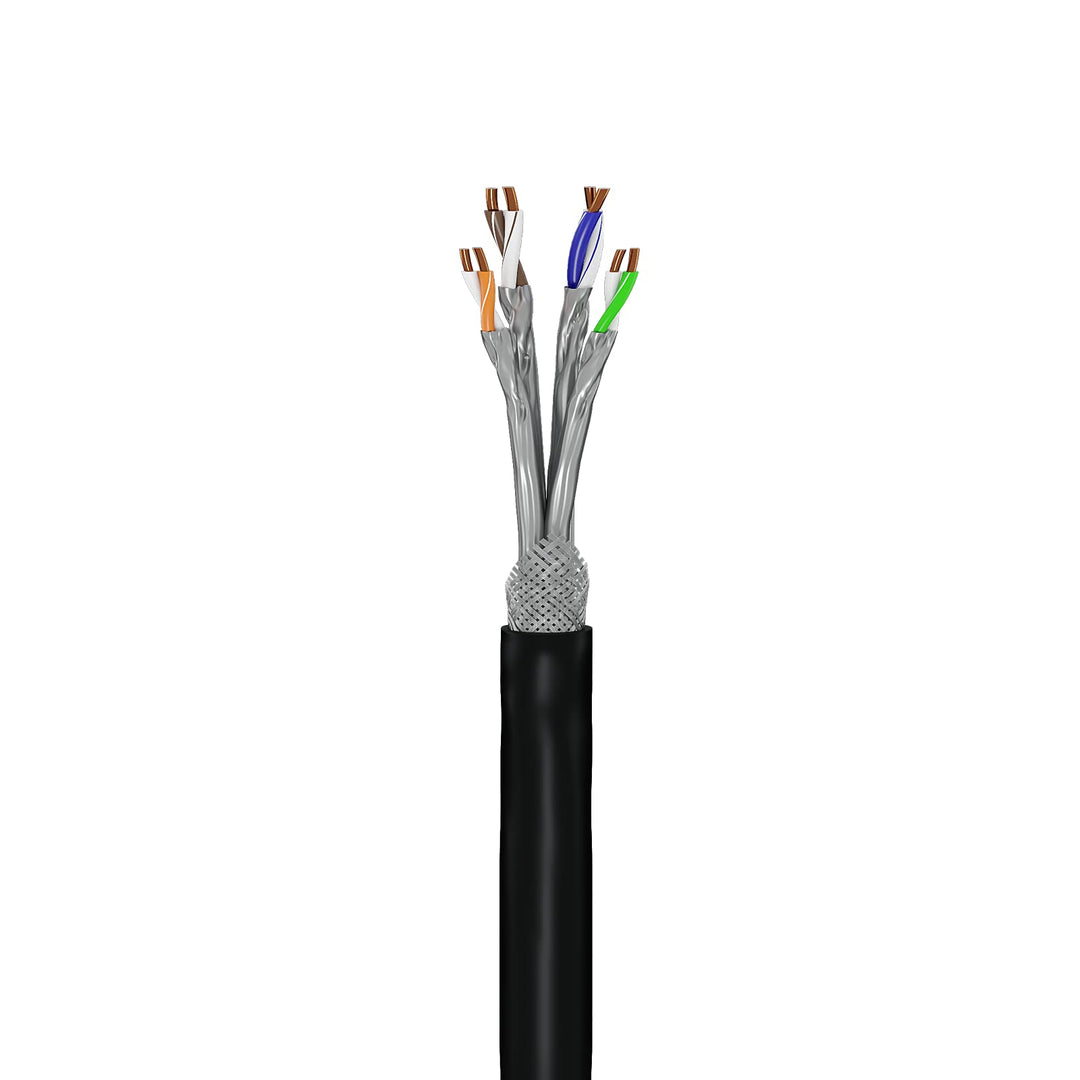 goobay 52768 Cat 7 Outdoor Netzwerkkabel, Verlegekabel, S/FTP (PiMF), OFC, 600 MHz, 2-fach geschirmt