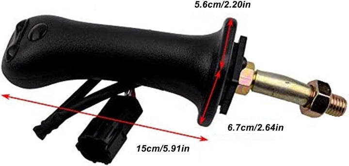 Bagger-Joystick-Kit, 2-teilig, 3-Tasten-Bagger-Joystick-Griffe mit Staubschutz, Ersatz für Doosan DH
