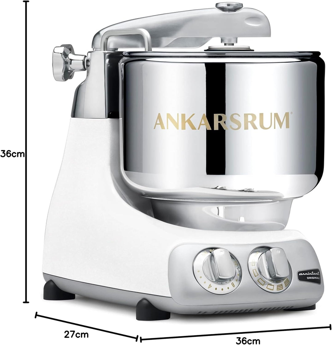 Ankarsrum - Assistent Original Basis Küchenmaschine Creme AKM6230MW Mineral Weiss