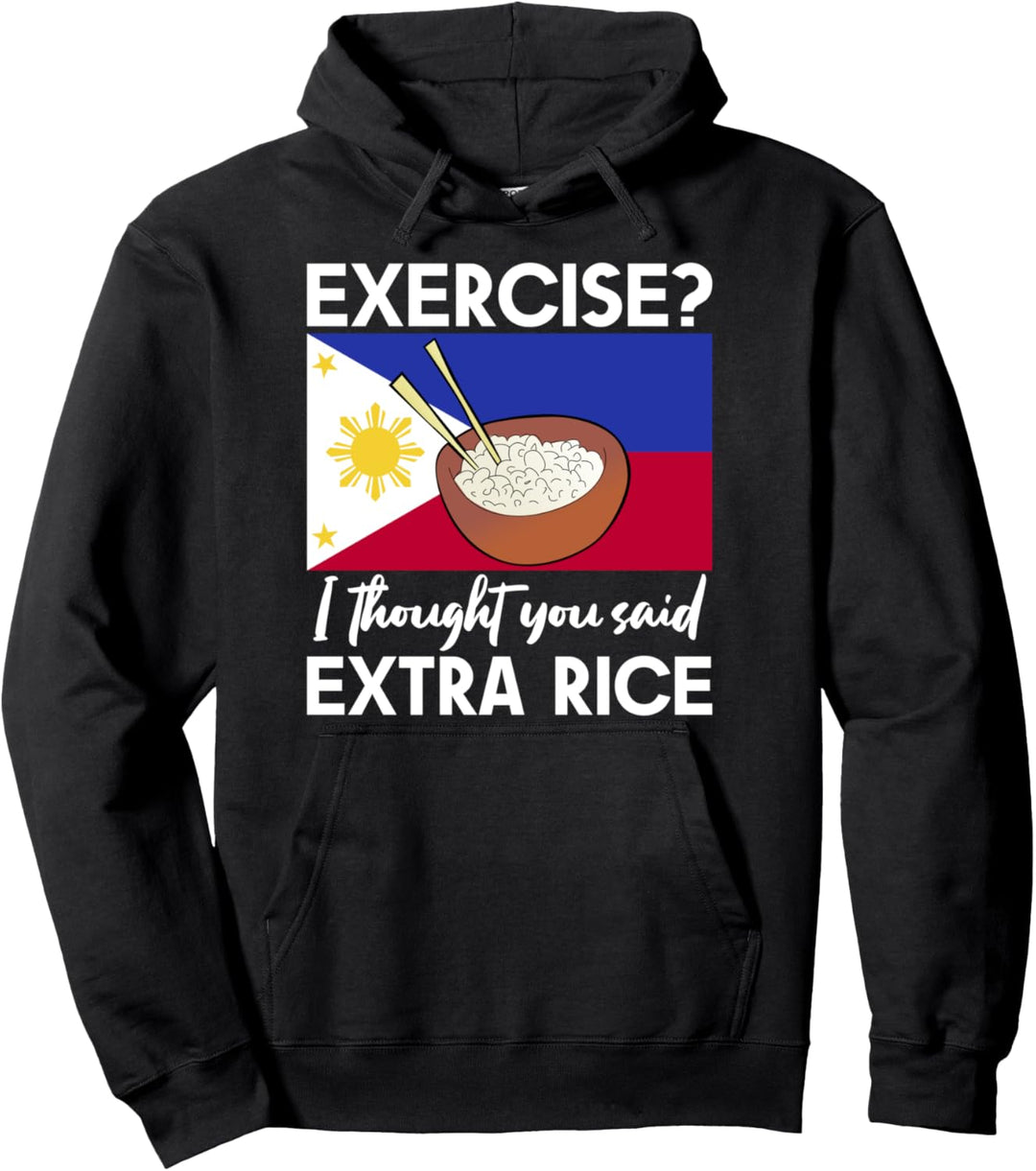 Lustige extra Lebensmittel Humor Philippinen Flagge Filipina Pullover Hoodie