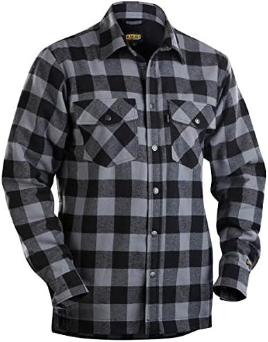 Blakläder Flannel-Hemd gefüttert Grösse, 1 Stück, Dunkelgrau/Schwarz