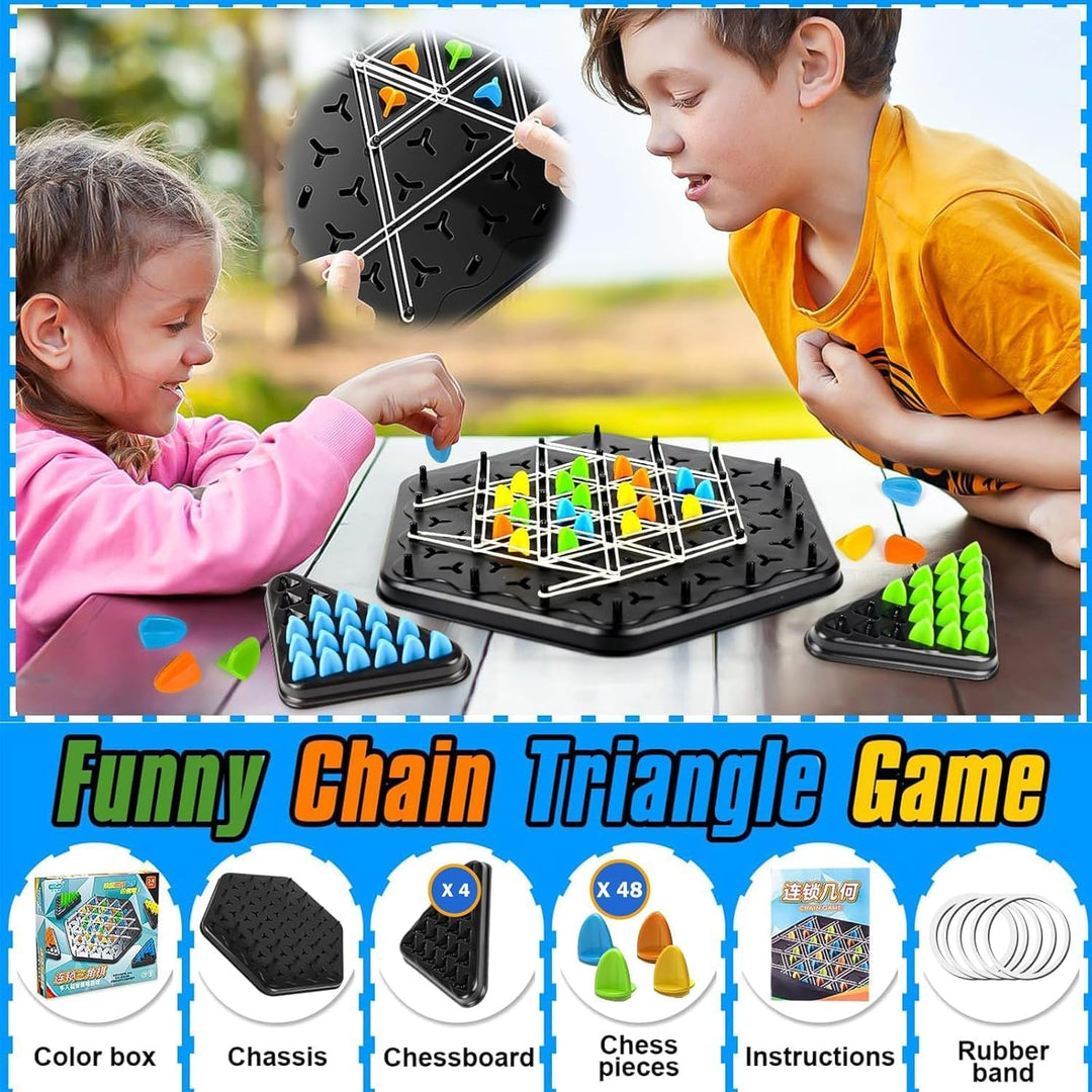 ROMANVIC Triggle Spiel,Triggle Gummibänder Brettspiele,Urlaubs- oder Geburtstagsgeschenk Game für Er