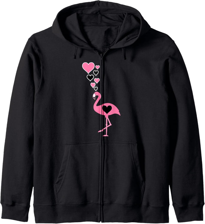 Süsse Flamingo-Herzen - Ich liebe Flamingos Kapuzenjacke