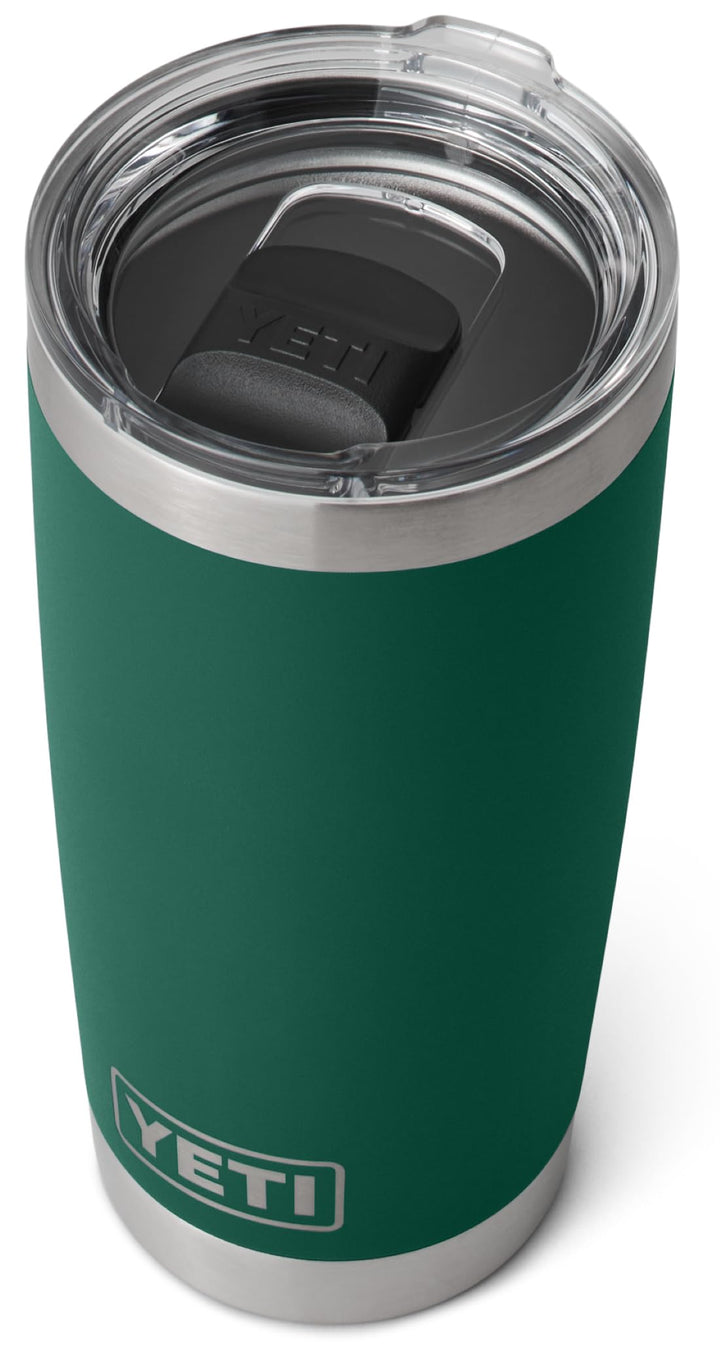 YETI Rambler Thermobecher 20 oz (591 ml) Black Forest Green – Kaffeebecher To Go, Thermotasse aus Ed