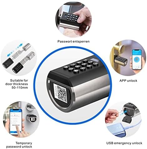 WELOCK PBL41 Elektronisches Zahlencode Schliesszylinder Haustür IP65 Elektronisches Türschloss mit B