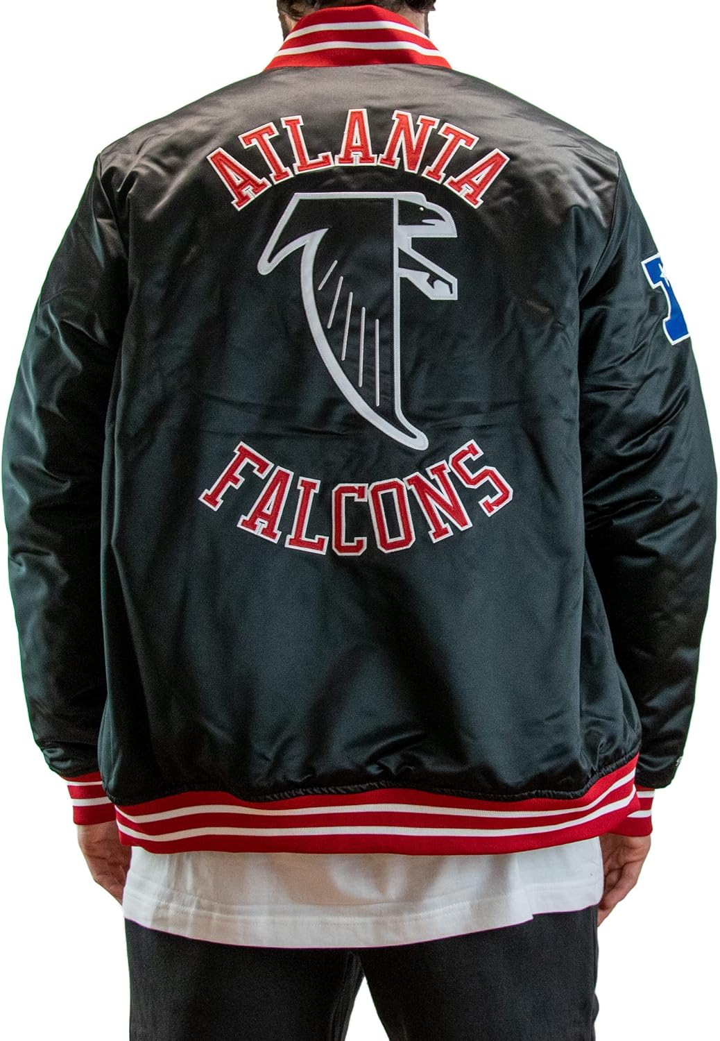 Mitchell & Ness NFL Heavyweight Satin Jacket S Atlanta Falcons - Black, S Atlanta Falcons - Black