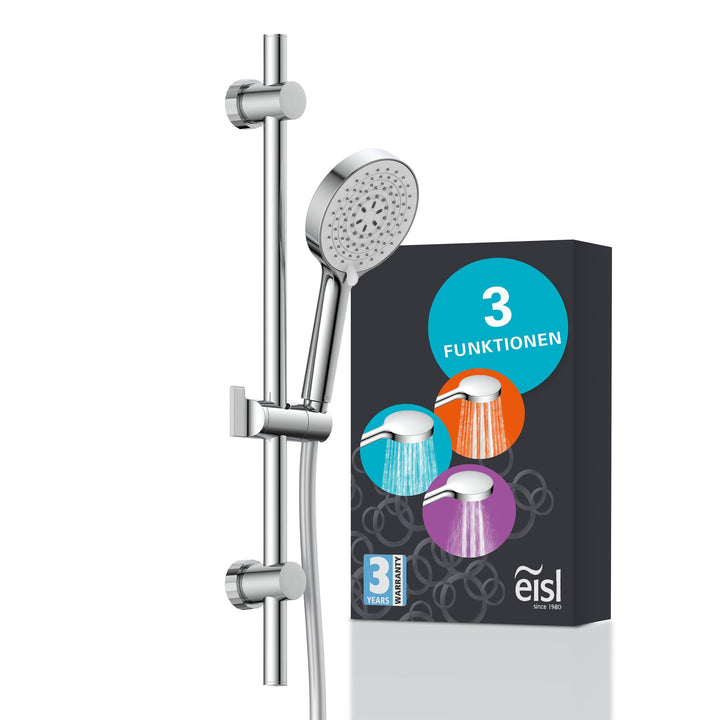 EISL DX7050CSB CLAUDIO Brausestangenset, Duschset mit Brausestange 60cm, Duschbrause mit Schlauch un