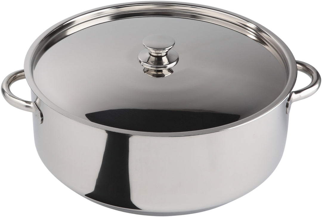 Lacor 40040 Bratentopf mit Deckel 40 cm Vitrocor, Silber 40 centimeters, 40 centimeters