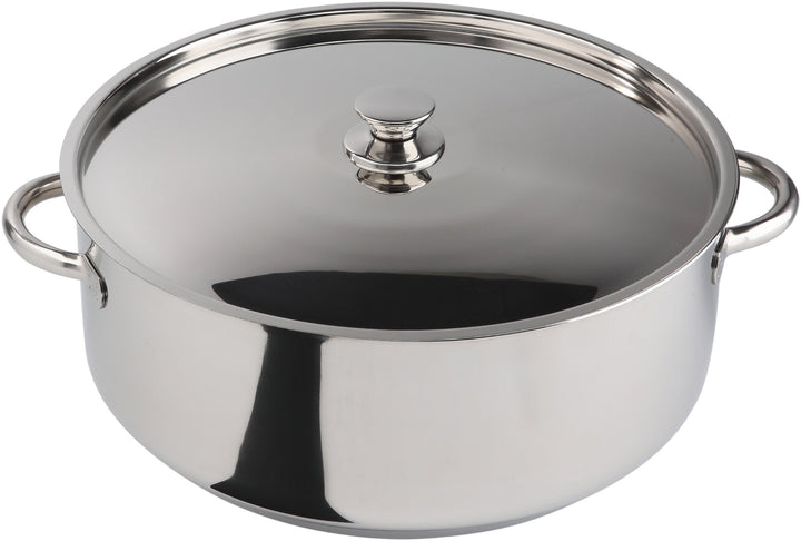 Lacor 40040 Bratentopf mit Deckel 40 cm Vitrocor, Silber 40 centimeters, 40 centimeters