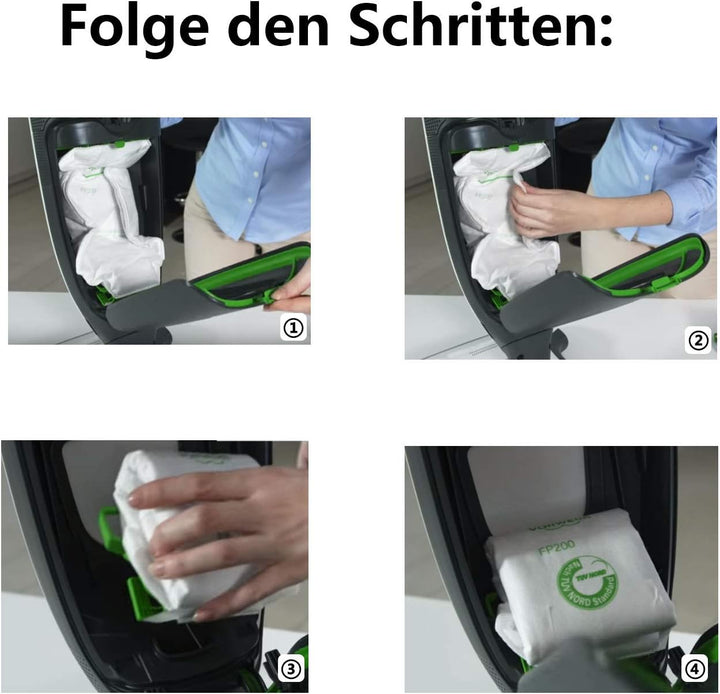 Poweka 12 Stück Staubsaugerbeutel für Vorwerk Kobold VK 200 - Doppelpack 2x6 Staubsaugerbeutel Premi