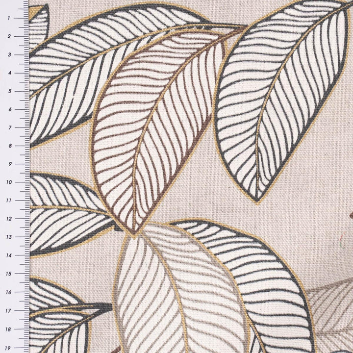 SCHÖNER LEBEN. Zugluftstopper Neflier Blätter abstrakt Natur Gold, Auswahl:130cm Länge ca. 130x15x15