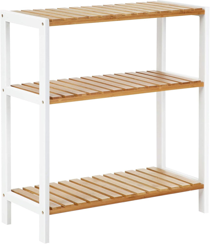 SONGMICS Badezimmerregal, Badregal, Küchenregal, Schuhregal, Standregal aus Bambus, 26 x 60 x 66 cm,