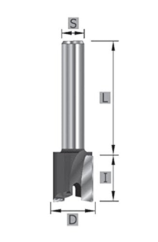 HW-(HM Planfräser MAN Vorschub geeignet Z=2 Verschiedene Ausführungen (D=30 SL=12 GL=44 S=8), D=30 S