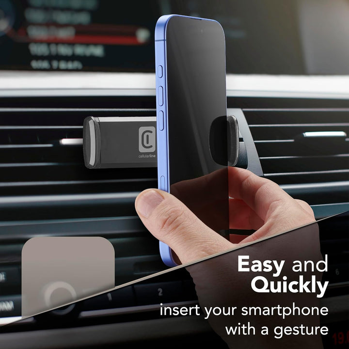 cellularline - Spin AIR - Smartphone Halterung fürs Auto - Kompatibel mit Standard-Luftauslässen - 3