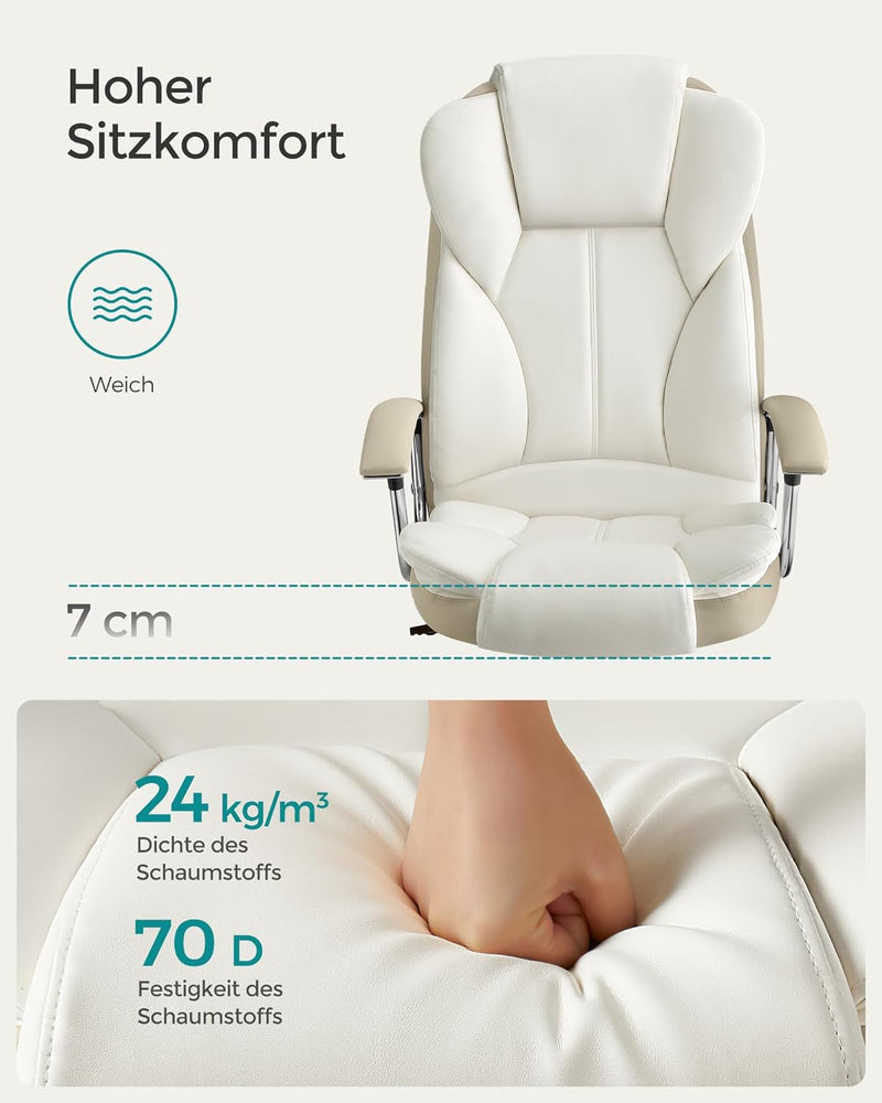 SONGMICS Bürostuhl, Schreibtischstuhl, Gaming-Stuhl mit Armlehnen, Computerstuhl, Chefsessel, höhenv