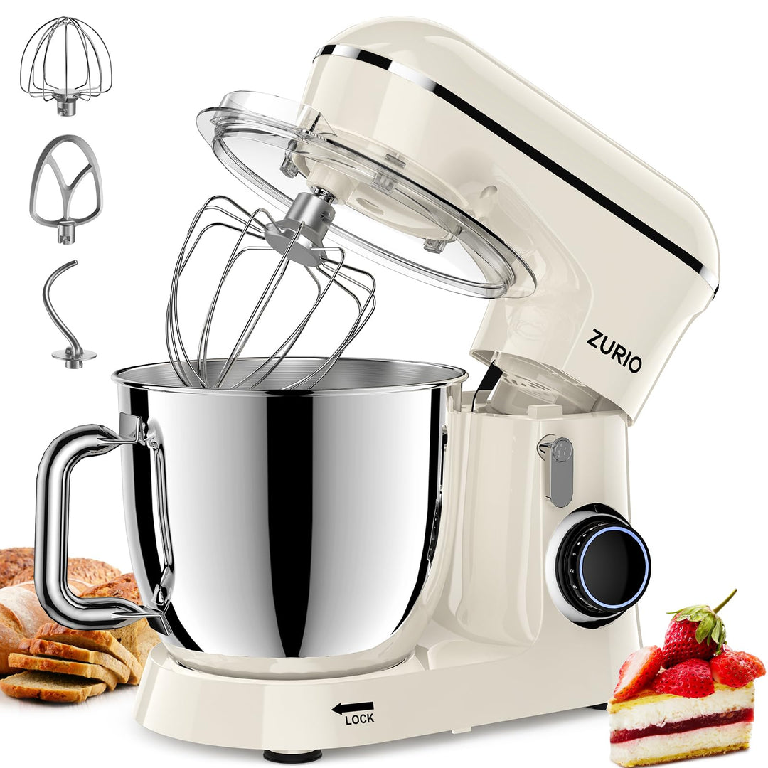 Küchenmaschine Rührmaschine 1300W Zurio 5.5L Knetmaschine Rührmaschine 10 Gang Roboter Knetmaschine