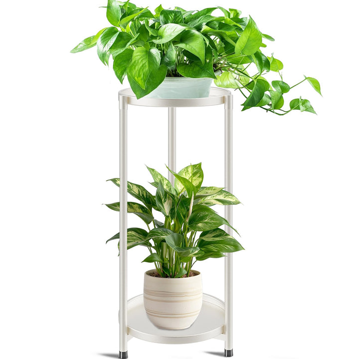 KHayRovies 2 Etagen Pflanzenregal Blumenständer Metall , Pflanzenständer Blumenregal, Blumentopfstän