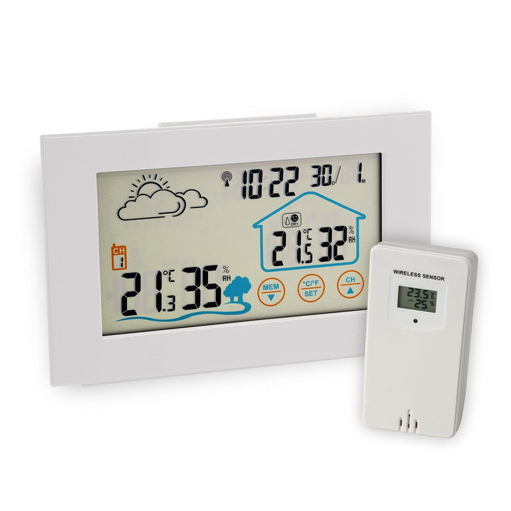 Fackelmann 16403 Digitale und digitale Innen-/Aussenwetterstation, Temperaturmonitor, Radiowecker, U