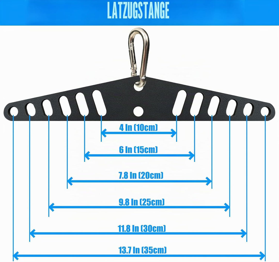 KORIKAHM Multi-Grip LAT Pull Down Bar für Home Gym Fitness, Spreizplatte LAT Pulldown Aufsätze für P