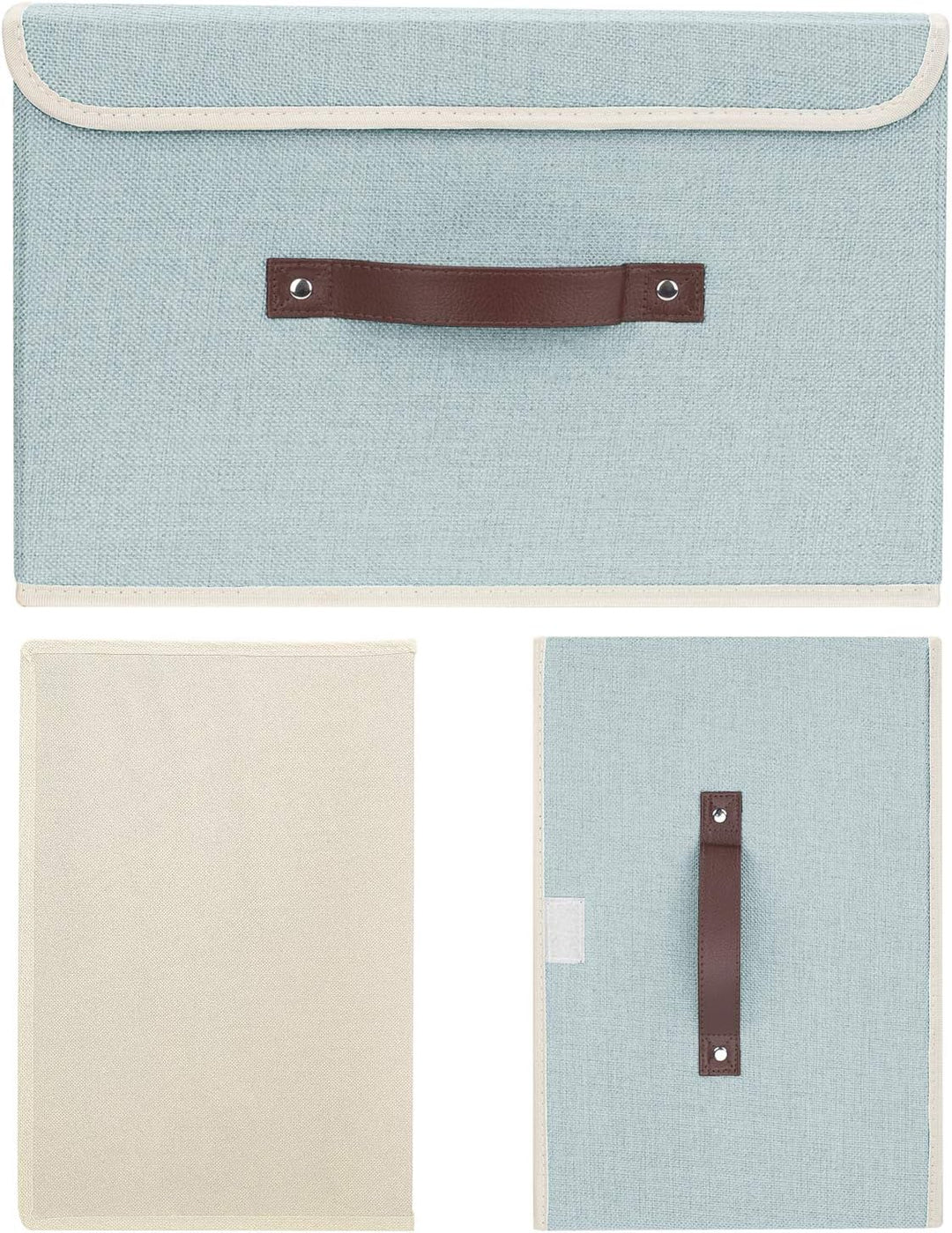 TYEERS Faltbare Aufbewahrungsbox mit Deckel, Stoff, Waschbare, Kisten Aufbewahrung mit Deckel, 38x25