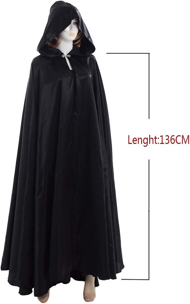 GRACEART Damen Cape Umhang Mit Kapuze Mittelalter Mantel Lang Halloween kostüm Für Hochzeit Braut Ab