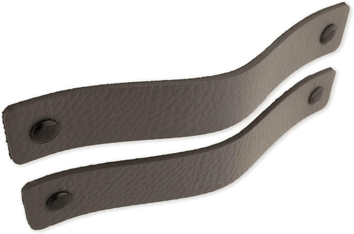Brute Strength - Ledergriffe für Möbel - Dunkelgrau - 6 Stück - 16,5 x 2,5 cm - Schrankgriff, Türgri