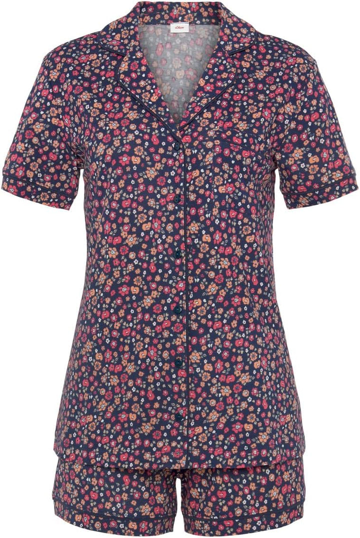 s.Oliver Damen Pyjamaset, 36-38 Blumendruck