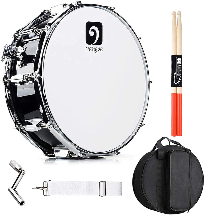 Vangoa Snare Drum 14 Zoll Ahornholz Cavity Kleine Trommel Akustik Schlagzeug Snaredrums mit Snare Dr