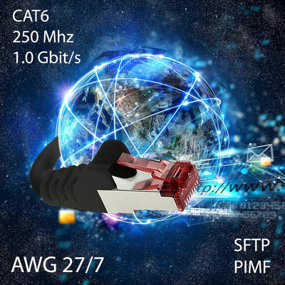 1aTTack.de Cat6 Netzwerkkabel 10 X 1m blau Ethernetkabel Lankabel Cat6 Lan Netzwerk Kabel Sftp Pimf