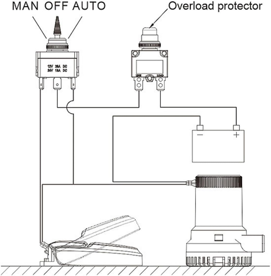 SEAFLO 03-Serie Bilgenpumpen-Schwimmerschalter für 12 V, 24 V, 32 V