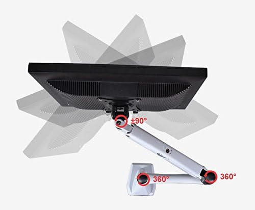 HFTEK-DS112F Schwarz Monitor Arm Halterung Halter Tischhalterung Stand für TFT LED LCD Bildschirm, D