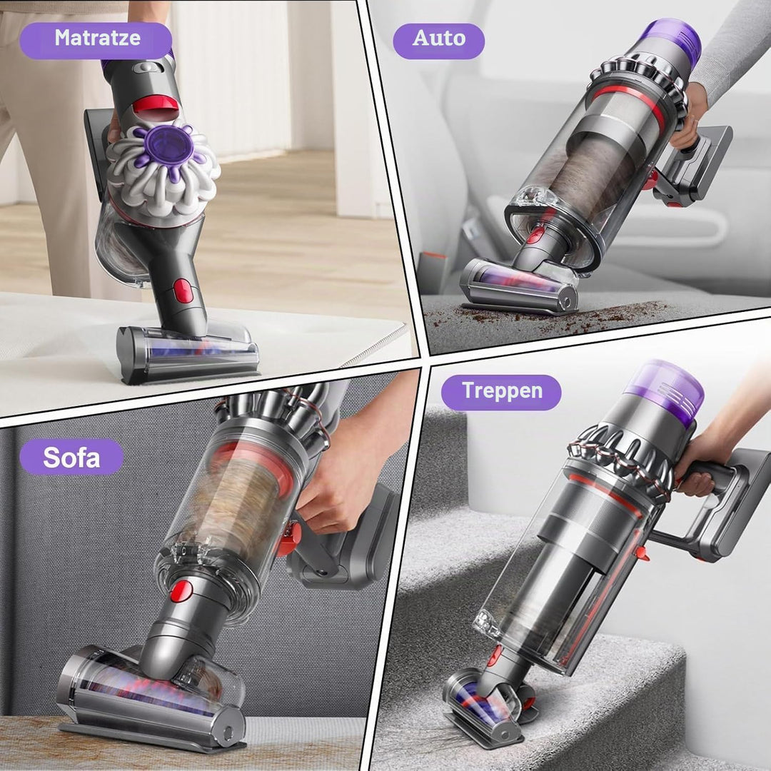 Mini Turbinendüse für Dyson V7 V8 V10 V11 V15 Staubsauger,Elektrische Matratzenbürste Kompatibel für
