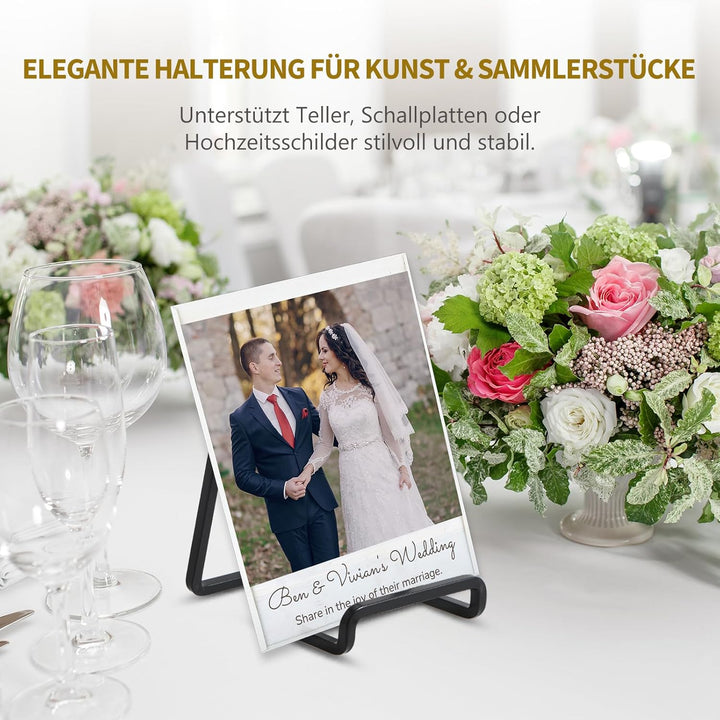Staffelei Aufsteller Teller Ständer Metall - 4 Stück Tellerständer - Deko Tellerhalter - Dekoteller