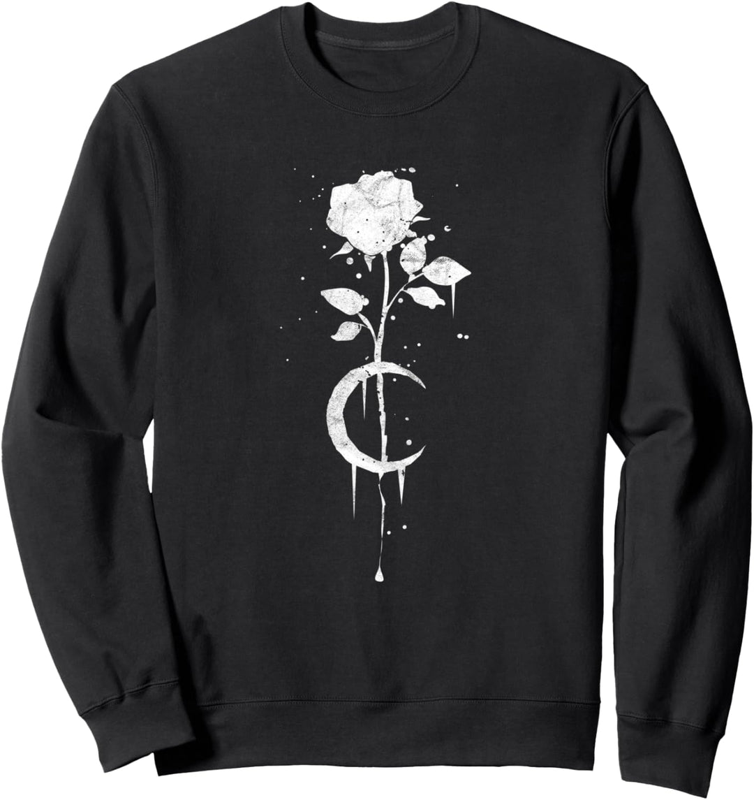Occult Moon Rose Gothic Witchcraft Vintage Witch Grunge Sweatshirt