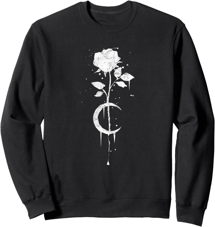 Occult Moon Rose Gothic Witchcraft Vintage Witch Grunge Sweatshirt