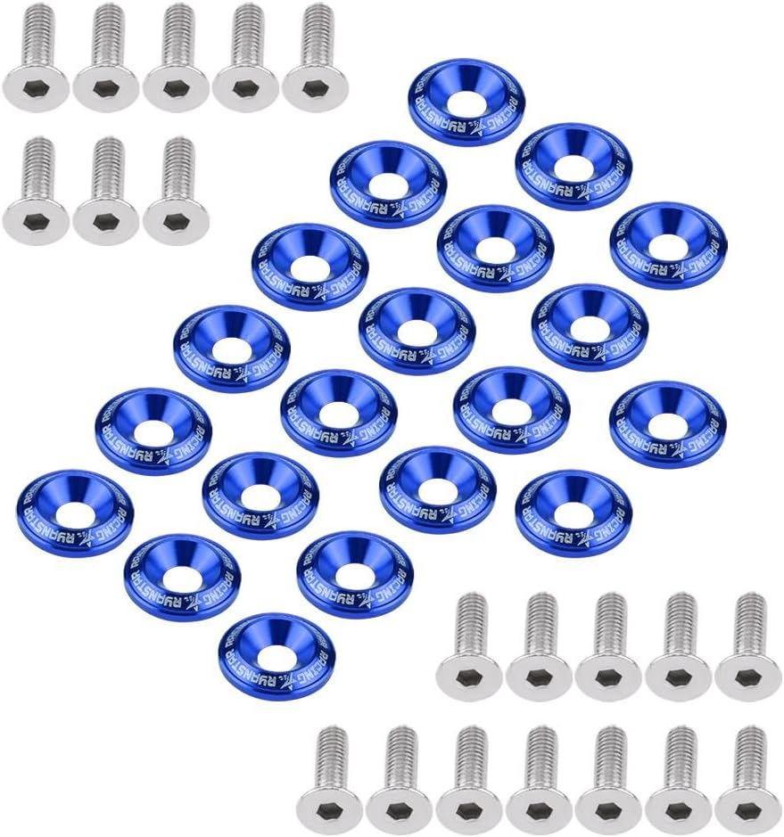 Waschmaschine, Qiilu Stossstange Unterlegscheibe, 20 Stücke Aluminium nummernschild schrauben Stosss