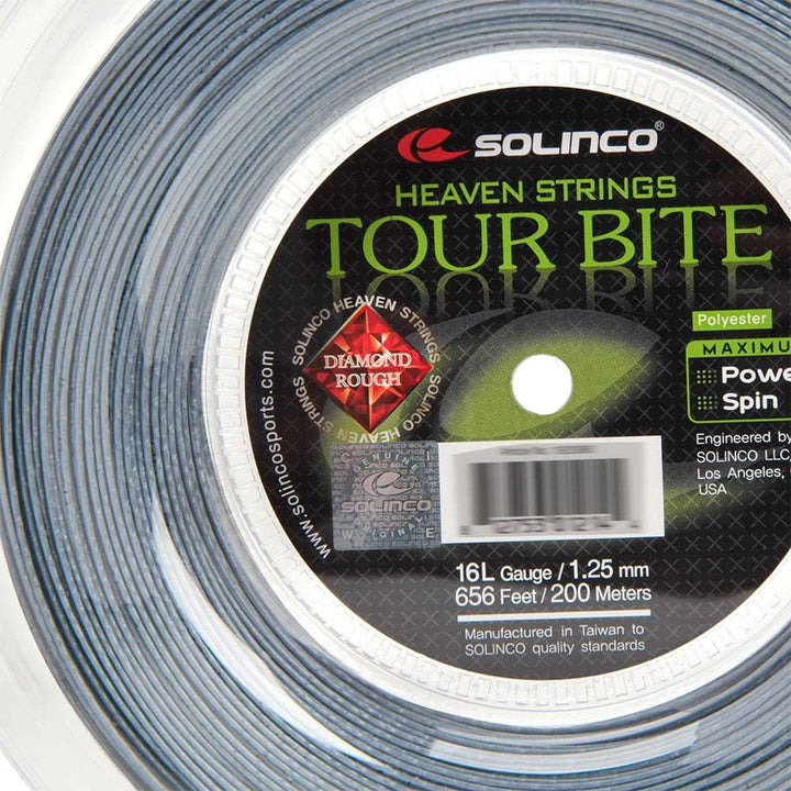 Solinco Tour Bite Diamond Rough Saitenspule, Silber, 1,2 mm 1,25 silber, 1,25 silber