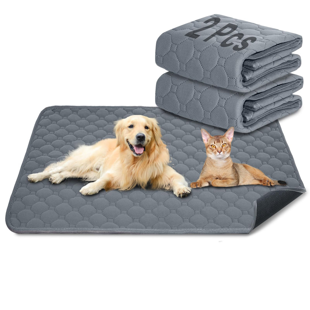 Hunde-Katzen-Trainingsunterlage 2-TLG. Set | Extra stark saugfähig | Wasserdicht & rutschfest | Wasc