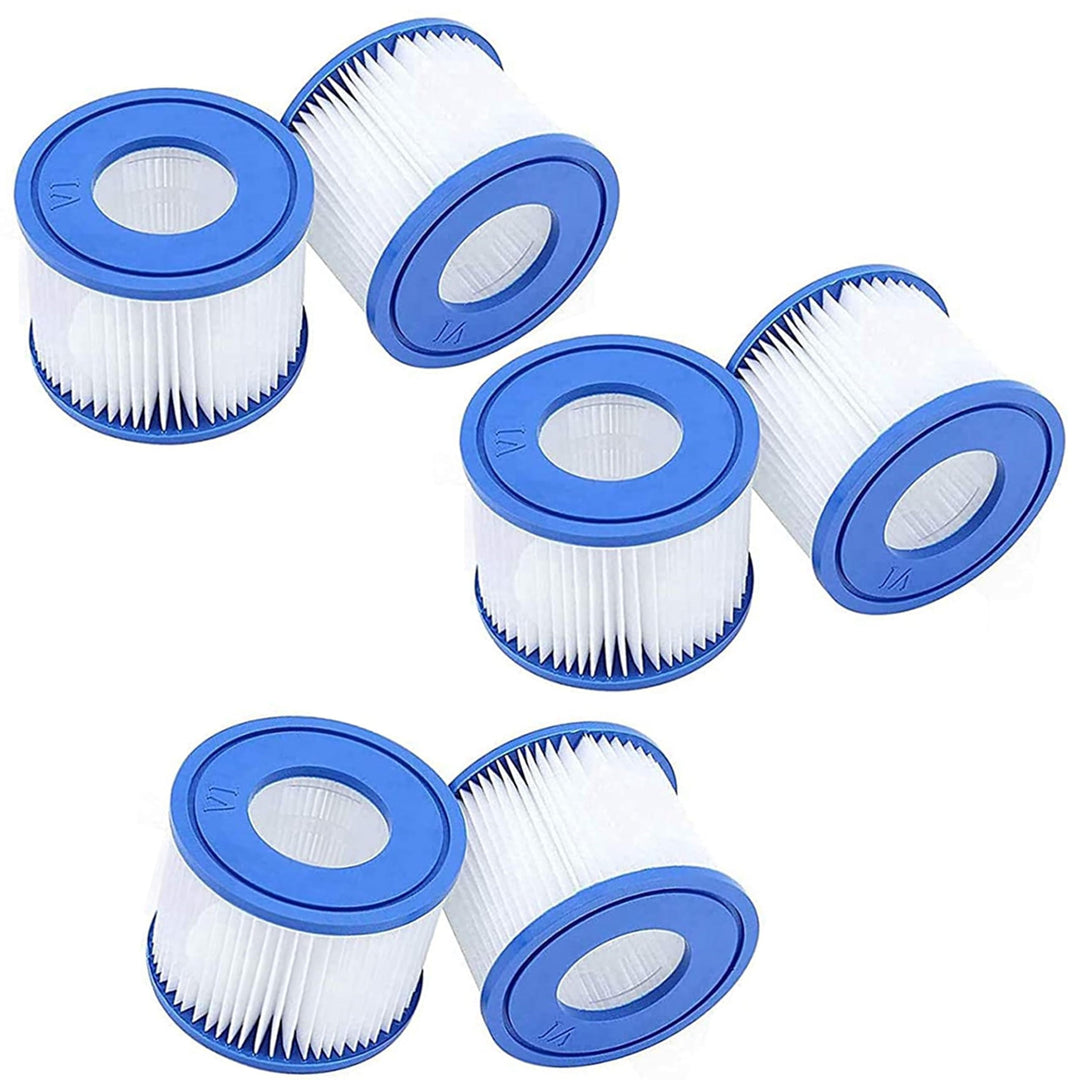 6pcs Spa Filter VI, Stück Filterkartuschen VI für Bestway Miami, Monaco Lay-Z-Spa, Vegas, Palm Sprin