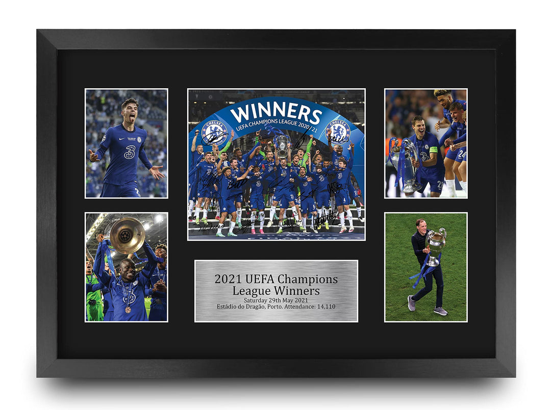 HWC Trading FR A3 Winners 2021 Gedruckte Erinnerungsstücke Signiert Autogramm Foto Display Für Fussb