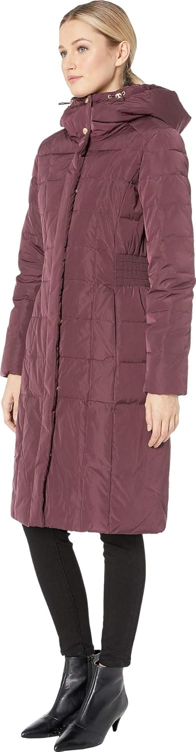 Cole Haan Damen Langer, Gesteppter Puffermantel Daunenjacke Daunenjacke für Oberbekleidung (1er Pack