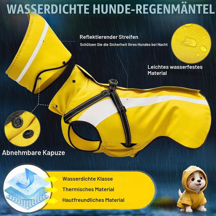 Hund Regenmantel wasserdichte Regenmäntel für Hunde Regenjacken mit Kapuze Haustier Regen Poncho Man