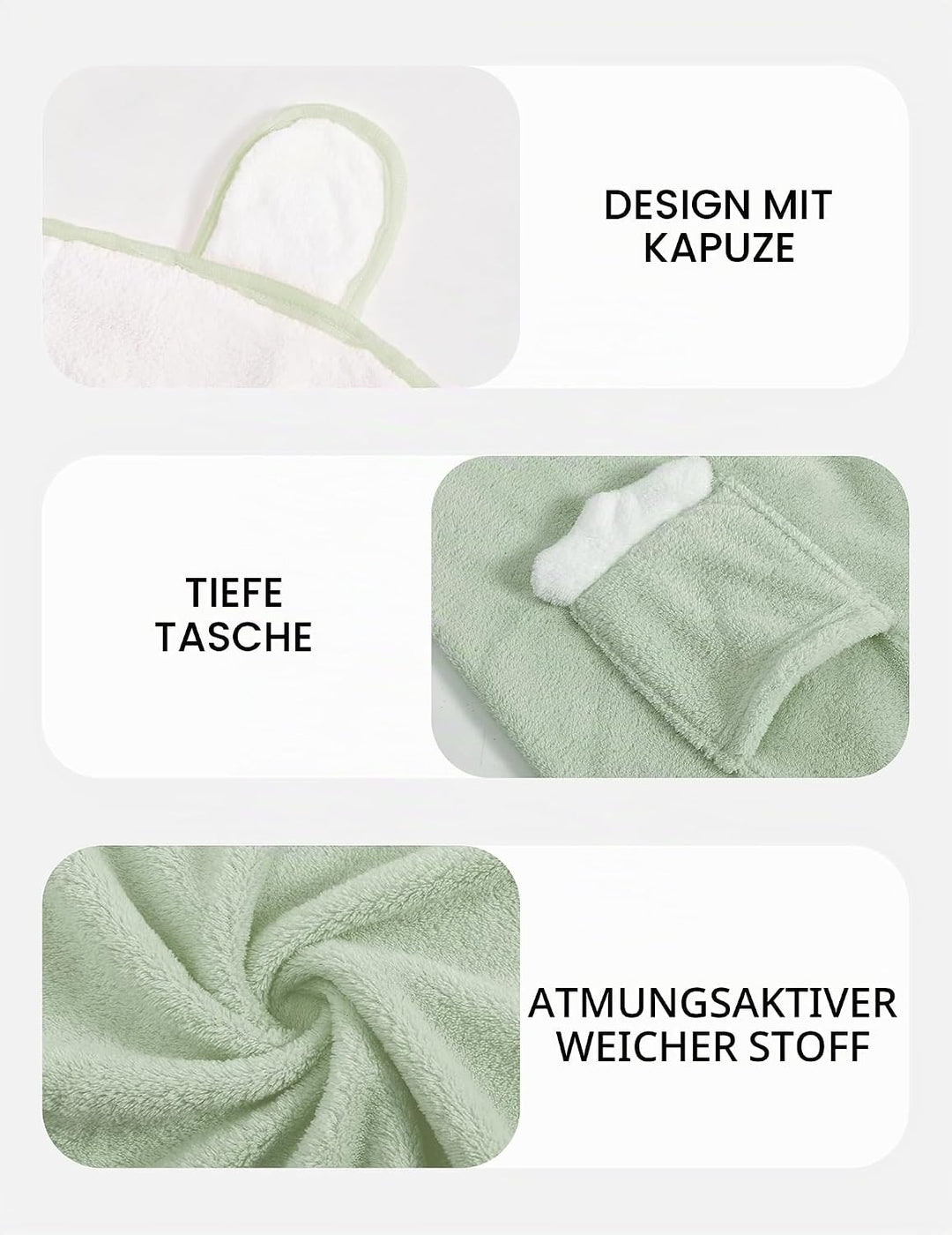 JiAmy Mädchen Bademäntel aus Coral Fleece Kuschelflanell Kuschelweiche Kinderhausmäntel Nachtwäsche