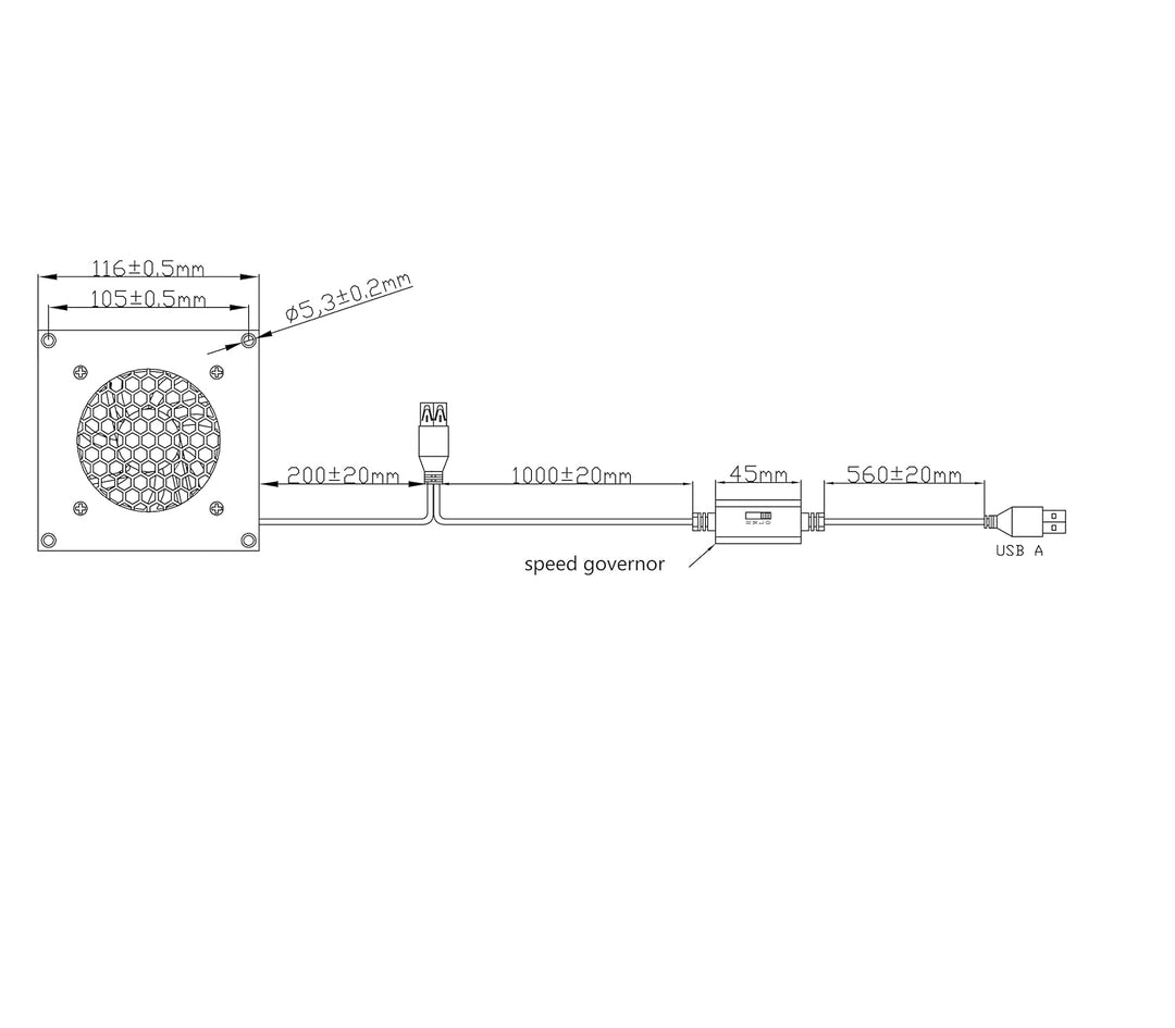 euroharry 80mm Digitalanzeige temperaturgesteuertes leises Lüftersystem, 5V-Lüfter mit modernem gebü